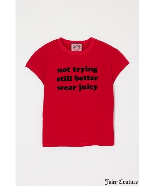 MOUSSY(マウジー)の「JC BABY SLOGAN Tシャツ(Tシャツ/カットソー・レディース・ライトイエロー/ネイビー/レッド・FREE)」の3枚目の写真