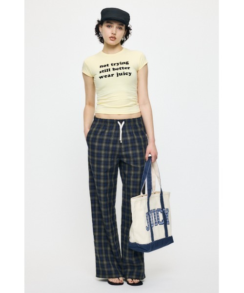 MOUSSY(マウジー)の「JC BABY SLOGAN Tシャツ(Tシャツ/カットソー・レディース・ライトイエロー/ネイビー/レッド・FREE)」の5枚目の写真