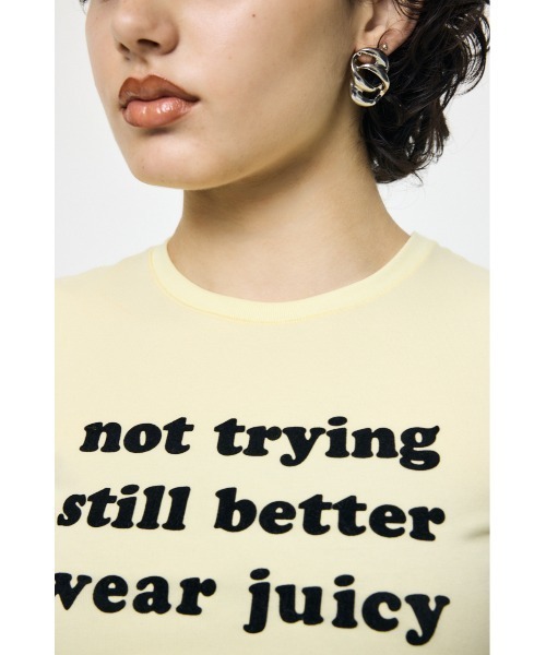 MOUSSY(マウジー)の「JC BABY SLOGAN Tシャツ(Tシャツ/カットソー・レディース・ライトイエロー/ネイビー/レッド・FREE)」の10枚目の写真