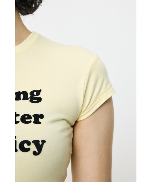 MOUSSY(マウジー)の「JC BABY SLOGAN Tシャツ(Tシャツ/カットソー・レディース・ライトイエロー/ネイビー/レッド・FREE)」の12枚目の写真