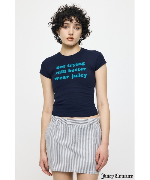 MOUSSY(マウジー)の「JC BABY SLOGAN Tシャツ(Tシャツ/カットソー・レディース・ライトイエロー/ネイビー/レッド・FREE)」の17枚目の写真