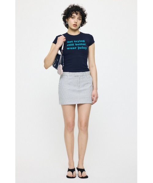 MOUSSY(マウジー)の「JC BABY SLOGAN Tシャツ(Tシャツ/カットソー・レディース・ライトイエロー/ネイビー/レッド・FREE)」の18枚目の写真