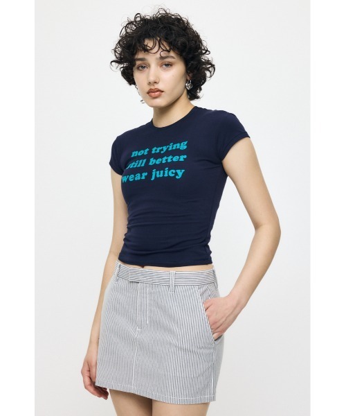 MOUSSY(マウジー)の「JC BABY SLOGAN Tシャツ(Tシャツ/カットソー・レディース・ライトイエロー/ネイビー/レッド・FREE)」の20枚目の写真