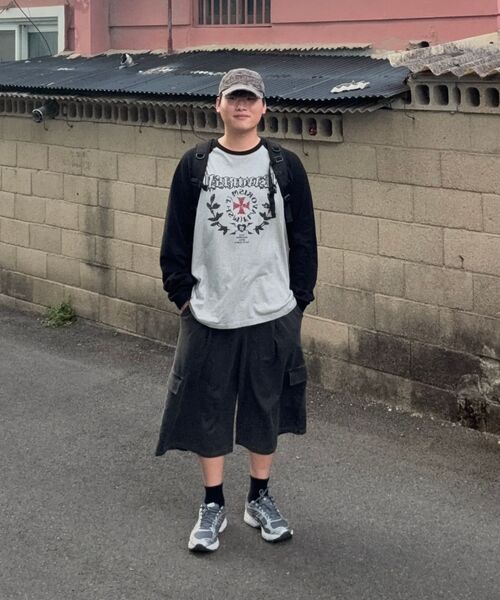 GAKKAI UNIONS(ガッカイユニオンズ)の「ワンタック8部ピグメントバミューダカーゴパンツチャコール(その他パンツ・メンズ・その他・SMALL/MEDIUM/LARGE/X-LARGE)」の4枚目の写真