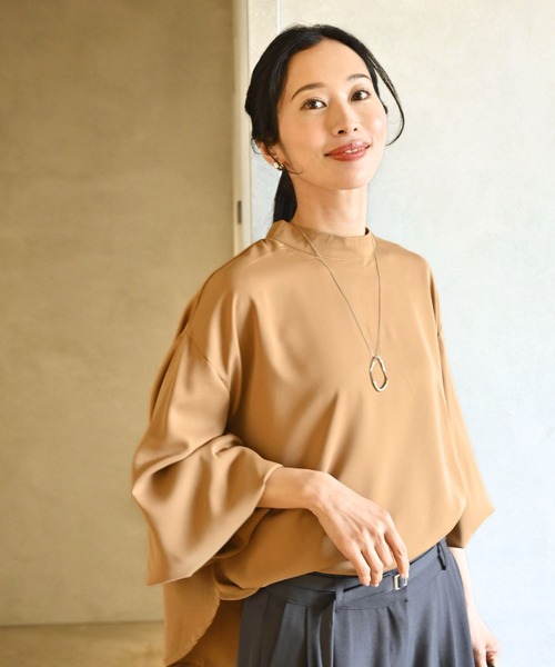 Ehre style(エーレスタイル)の「休日やお仕事に!2way袖 華やか服(シャツ/ブラウス・レディース・ホワイト/ブラウン/ブラック・FREE)」の17枚目の写真