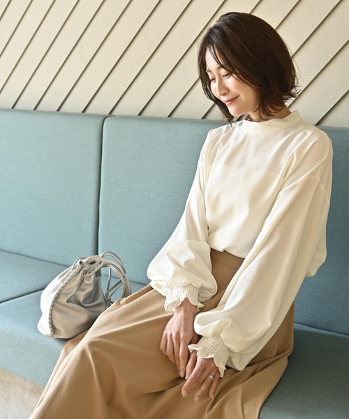 Ehre style(エーレスタイル)の「休日やお仕事に!2way袖 華やか服(シャツ/ブラウス・レディース・ホワイト/ブラウン/ブラック・FREE)」の18枚目の写真