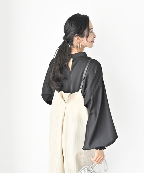 Ehre style(エーレスタイル)の「休日やお仕事に!2way袖 華やか服(シャツ/ブラウス・レディース・ホワイト/ブラウン/ブラック・FREE)」の6枚目の写真