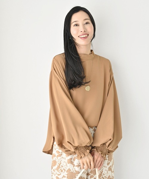Ehre style(エーレスタイル)の「休日やお仕事に!2way袖 華やか服(シャツ/ブラウス・レディース・ホワイト/ブラウン/ブラック・FREE)」の8枚目の写真