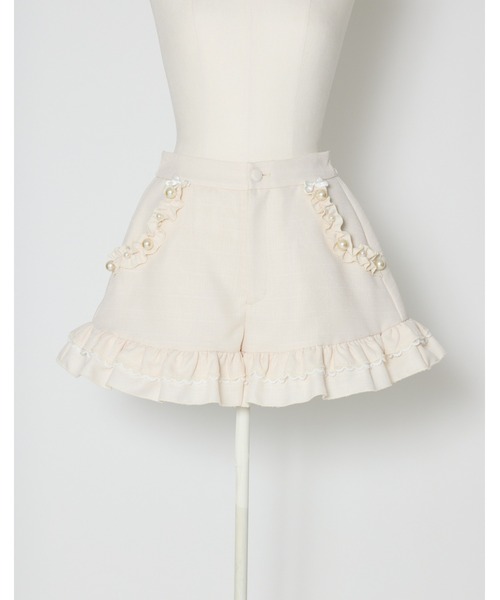 mellfy memory(メルフィーメモリー)の「Pearl drop tweed short pants(その他パンツ・レディース・ピンク/ホワイト・M/S)」の12枚目の写真