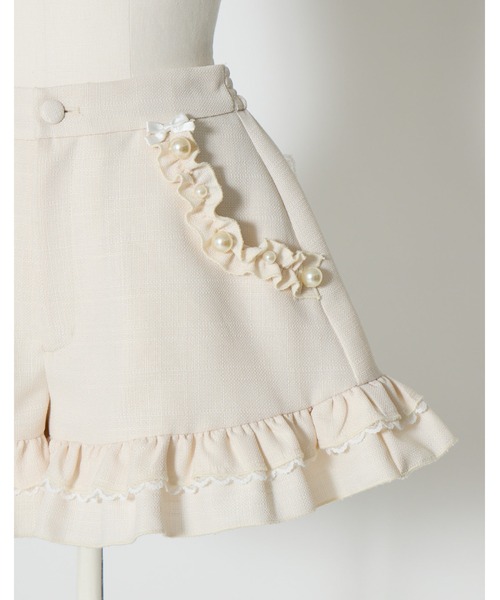 mellfy memory(メルフィーメモリー)の「Pearl drop tweed short pants(その他パンツ・レディース・ピンク/ホワイト・M/S)」の14枚目の写真