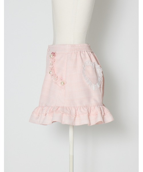 mellfy memory(メルフィーメモリー)の「Pearl drop tweed short pants(その他パンツ・レディース・ピンク/ホワイト・M/S)」の5枚目の写真