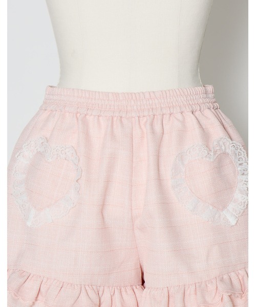 mellfy memory(メルフィーメモリー)の「Pearl drop tweed short pants(その他パンツ・レディース・ピンク/ホワイト・M/S)」の10枚目の写真