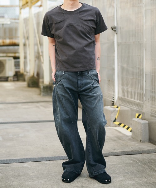 CONZ(コンズ)の「dark wash curve denim deep blue/デニム/ワイドパンツ/バルーンシルエット/NVRFRGT(デニムパンツ・メンズ・インディゴブルー・3/2/1/4)」の18枚目の写真
