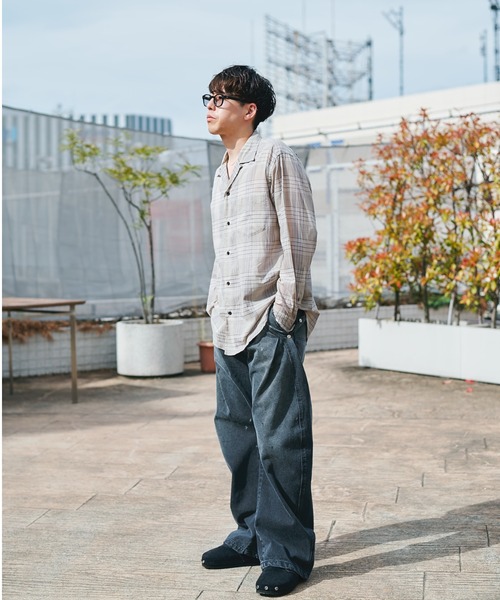 CONZ(コンズ)の「dark wash curve denim deep blue/デニム/ワイドパンツ/バルーンシルエット/NVRFRGT(デニムパンツ・メンズ・インディゴブルー・3/2/1/4)」の22枚目の写真