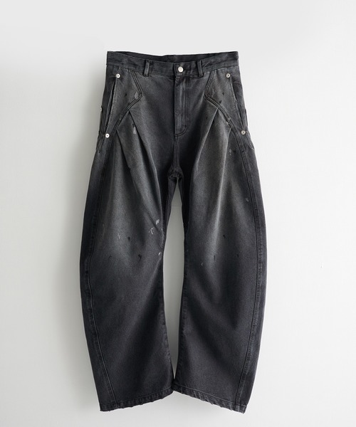CONZ(コンズ)の「dark wash curve denim deep blue/デニム/ワイドパンツ/バルーンシルエット/NVRFRGT(デニムパンツ・メンズ・インディゴブルー・3/2/1/4)」の16枚目の写真