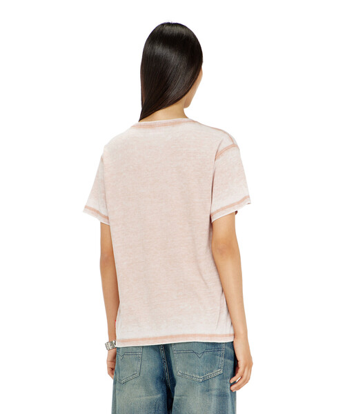 DIESEL（ディーゼル）の「ウィメンズ Tシャツ T-NORMY-AA5（Tシャツ/カットソー・レディース・グレー/ピンク系その他・LARGE/MEDIUM/SMALL/X-LARGE/X-SMALL）」の4枚目の写真