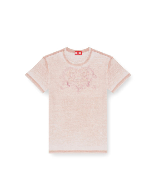 DIESEL（ディーゼル）の「ウィメンズ Tシャツ T-NORMY-AA5（Tシャツ/カットソー・レディース・グレー/ピンク系その他・LARGE/MEDIUM/SMALL/X-LARGE/X-SMALL）」の6枚目の写真