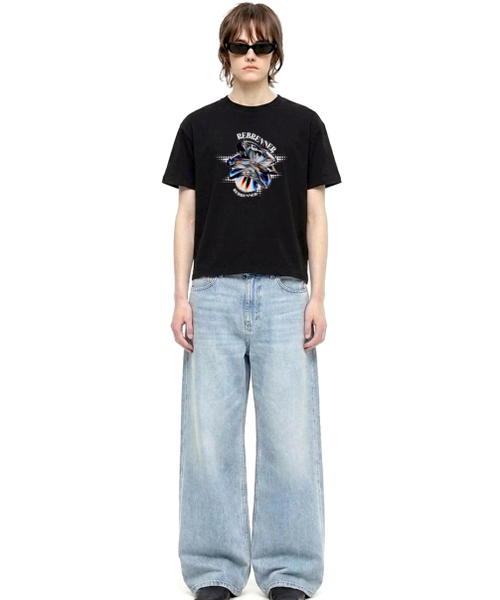 REBRENNER（リブレンナー）の「DTFキャロットクールコットンクロップ半袖Tシャツブラック（Tシャツ/カットソー・レディース・ブラック・MEDIUM/LARGE/X-LARGE）」の4枚目の写真