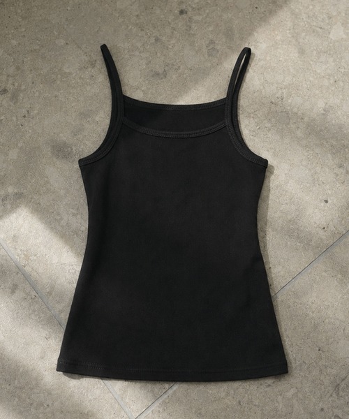 LAULEN（ローレン）の「2way rib camisole /2wayリブキャミソール（キャミソール・レディース・チャコールグレー/ブルー/オートミール/ピンク/ブラック/ライトブルー・FREE）」の2枚目の写真