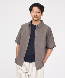 ABAHOUSE GRAY（アバハウスグレイ）の「【リネンライク】吸水速乾 半袖シャツ（シャツ/ブラウス）」