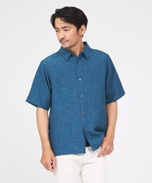 【リネンライク】吸水速乾 半袖シャツ