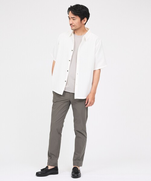 ABAHOUSE GRAY（アバハウスグレイ）の「【リネンライク】吸水速乾 半袖シャツ（シャツ/ブラウス・メンズ・ブルー/ホワイト/ライトベージュ/ブラウン/カーキ・46/48/50）」の18枚目の写真