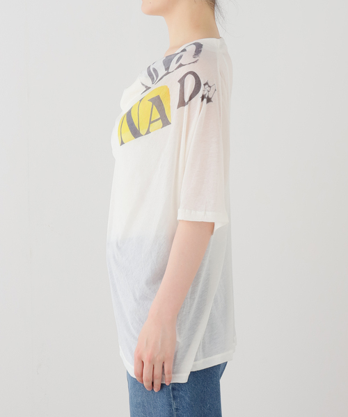 OPEN Yy(オープンワイワイ)の「【OPEN YY / オープンワイワイ】PHONETIC COWL NECK TEE(Tシャツ/カットソー・レディース・ホワイト・SMALL)」の8枚目の写真