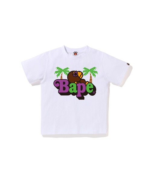 A BATHING APE(アベイシングエイプ)の「MILO ON BAPE SUMMER TEE(Tシャツ/カットソー・キッズ・イエロー/ブラック/ホワイト/ピンク・100/120/90/130/140/110)」の2枚目の写真