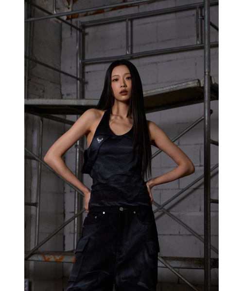 VADEFY(ヴァデファイ)の「ダーティウォッシングレイヤードホルターネック - ブラック(Tシャツ/カットソー・レディース・その他・ONE SIZE)」の7枚目の写真