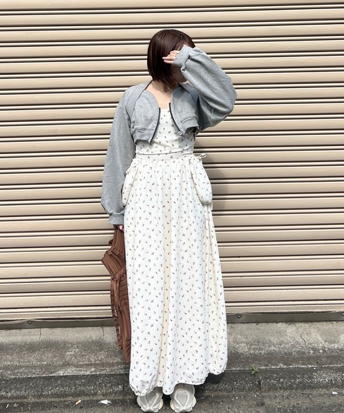 BLOOMING CHARM（ブルーミングチャーム）の「Flower Side Pocket Cami Dress（ワンピース・レディース・オフホワイト・FREE）」の5枚目の写真