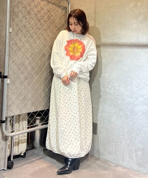 BLOOMING CHARM（ブルーミングチャーム）の「Flower Side Pocket Cami Dress（ワンピース・レディース・オフホワイト・FREE）」の2枚目の写真