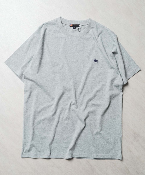 POLOCHAMPS(ポロチャンプス)の「【POLOCHAMPS/ポロチャンプス】 ワンポイント刺繍Tシャツ(Tシャツ/カットソー・メンズ・杢グレー/ダークグリーン系/チャコール/ブラック/ベージュ/オレンジ/オフホワイト/ネイビー・XL/L/M)」の3枚目の写真