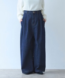 yuni | Cotton 11oz denim back gum wide pants(デニムパンツ)
