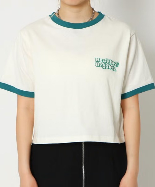 GORGE(ゴージ)の「リンガーバックプリントTシャツ(Tシャツ/カットソー・レディース・グリーン/レッド・F)」の5枚目の写真