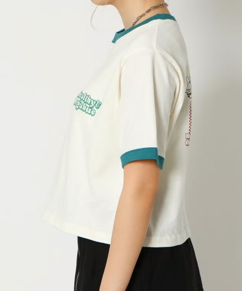 GORGE(ゴージ)の「リンガーバックプリントTシャツ(Tシャツ/カットソー・レディース・グリーン/レッド・F)」の6枚目の写真