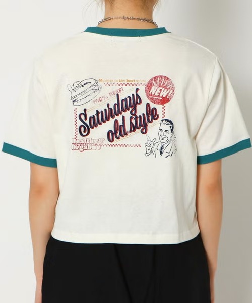 GORGE(ゴージ)の「リンガーバックプリントTシャツ(Tシャツ/カットソー・レディース・グリーン/レッド・F)」の7枚目の写真