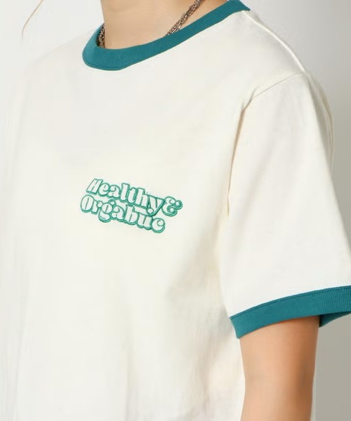 GORGE(ゴージ)の「リンガーバックプリントTシャツ(Tシャツ/カットソー・レディース・グリーン/レッド・F)」の8枚目の写真