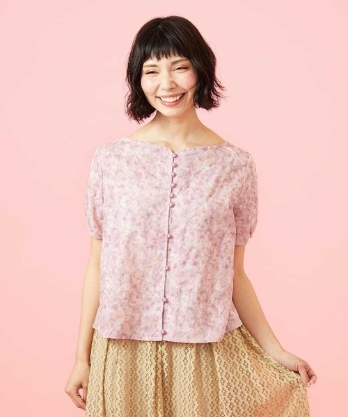Jocomomola(ホコモモラ)の「【2WAY】Ilusion フラワー総刺繍ブラウス(シャツ/ブラウス・レディース・ブルー/ピンク・42/40)」の11枚目の写真