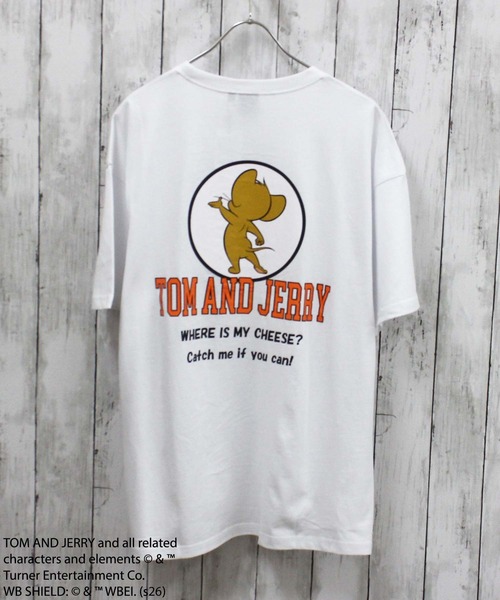 Tom&Jerry(トムアンドジェリー)の「TOM and JERRY オーバーサイズ半袖Tシャツ トム&ジェリー(Tシャツ/カットソー・メンズ・ベージュ/ベージュ系その他/ホワイト系その他2/ネイビー/ホワイト系その他3/ベージュ系その他3/グレー系その他2/ベージュ系その他2/オフホワイト/グレー系その他/チャコール/ダークグリーン/ホワイト系その他/グレー系その他3/ブルー系その他/グリーン系その他・XL/M/L)」の2枚目の写真