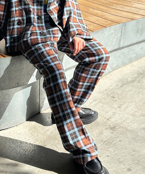 MILKBOY（ミルクボーイ）の「BRICK-CHECK パンツ（スラックス・メンズ・A/B・FREE）」の2枚目の写真