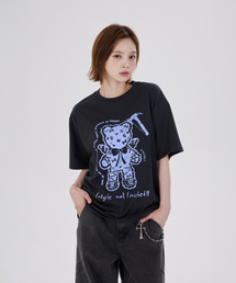 ANGEL HAMMER BEAR T-SHIRT(CHARCOAL)