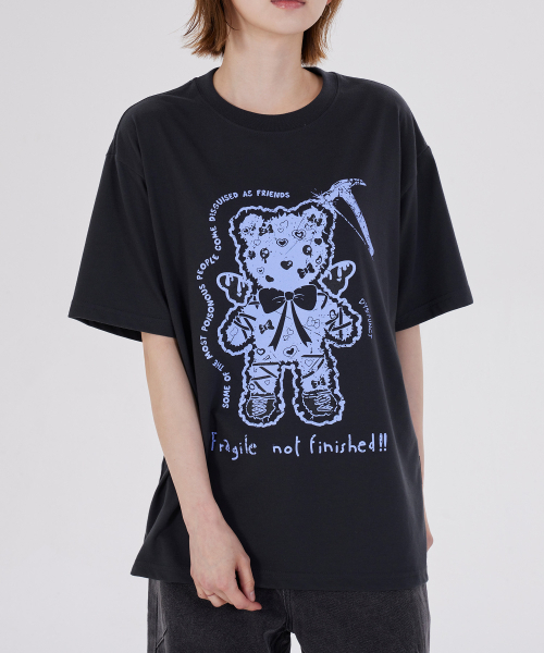 DYSFUNCT(ディスファンクト)の「ANGEL HAMMER BEAR T-SHIRT(CHARCOAL)(Tシャツ/カットソー・レディース・その他・SMALL/LARGE/MEDIUM)」の3枚目の写真