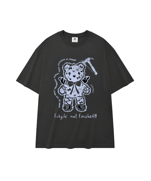 DYSFUNCT(ディスファンクト)の「ANGEL HAMMER BEAR T-SHIRT(CHARCOAL)(Tシャツ/カットソー・レディース・その他・SMALL/LARGE/MEDIUM)」の4枚目の写真