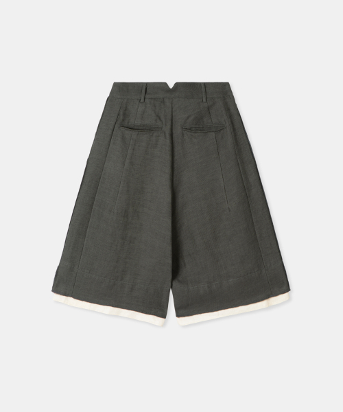 THEENDQUESTION（ジエンドクエスチョン）の「Linen blend half pants / KHAKI（その他パンツ・レディース・その他・1/2）」の2枚目の写真