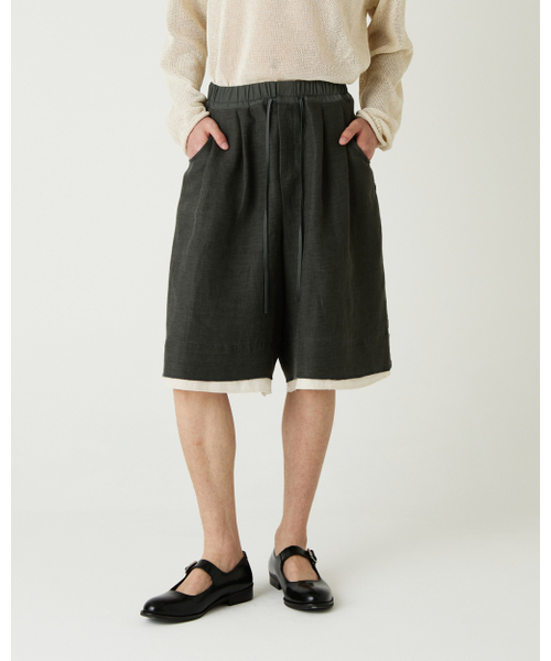 THEENDQUESTION（ジエンドクエスチョン）の「Linen blend half pants / KHAKI（その他パンツ・レディース・その他・1/2）」の8枚目の写真