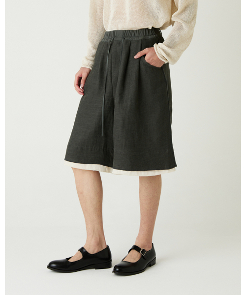 THEENDQUESTION（ジエンドクエスチョン）の「Linen blend half pants / KHAKI（その他パンツ・レディース・その他・1/2）」の9枚目の写真