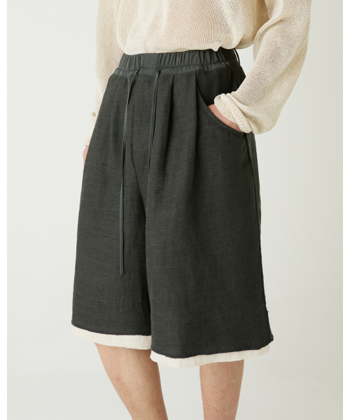 THEENDQUESTION（ジエンドクエスチョン）の「Linen blend half pants / KHAKI（その他パンツ・レディース・その他・1/2）」の12枚目の写真