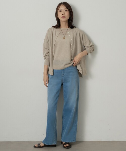 UNTITLED(アンタイトル)の「【アンサンブル可/品のある透け感】Tシャツ風ニットトップス(ニット/セーター・レディース・ナチュラル/パープル系/グレー/ブラウン系・00/02/04/44/48)」の20枚目の写真