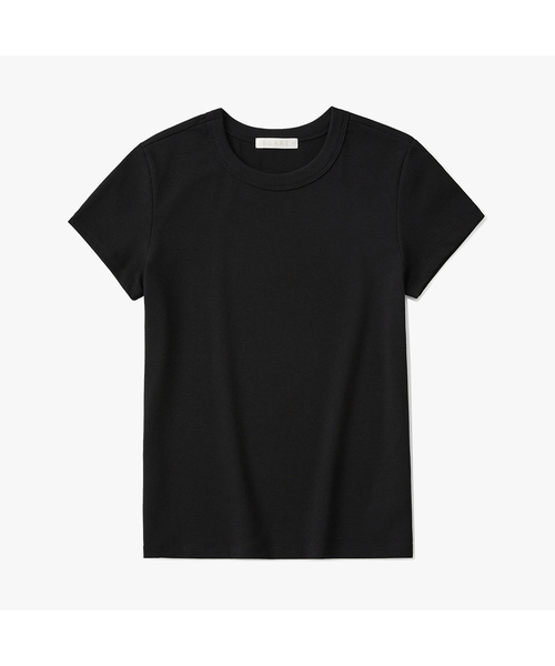 SUARE WOMEN(スアレウーマン)の「(ウィメンズ)ソフトリブスリムTシャツ - 4COLOR(Tシャツ/カットソー・レディース・ライトグレー/ライトブルー/ブラック/アイボリー・SMALL/MEDIUM/LARGE)」の3枚目の写真