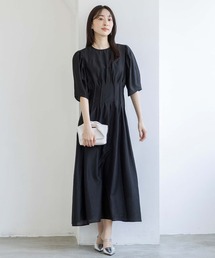 traumerei | 【traumerei】【WEB限定】ウエストタックオーガンジードレス/結婚式/パーティー/お呼ばれ/七五三/前撮り/顔合わせ/食事会/お宮参り/学校行事/ママ/参観/母親/服/卒業式/入学式(ワンピース)